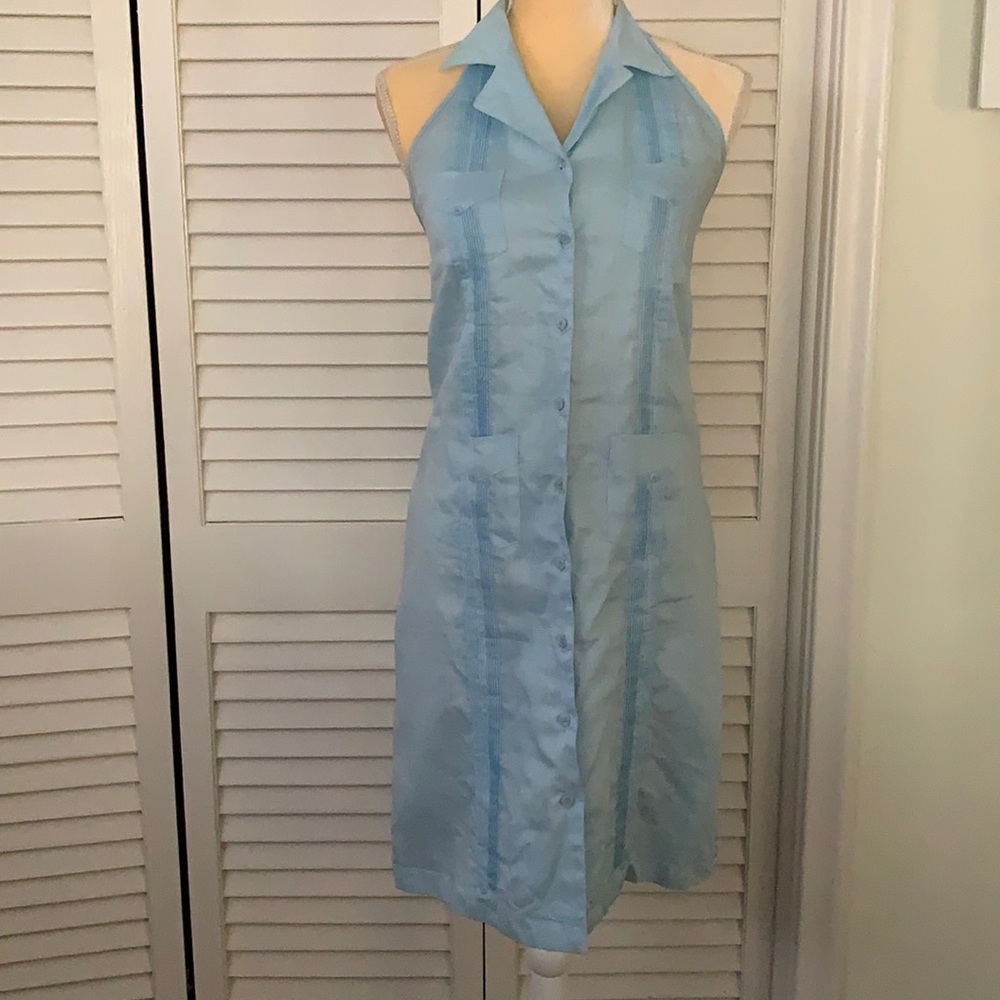 Guayabera Halter Dress
